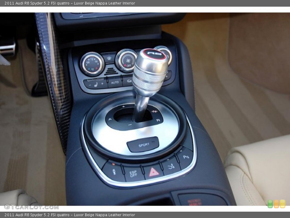 Luxor Beige Nappa Leather Interior Transmission for the 2011 Audi R8 Spyder 5.2 FSI quattro #39985652