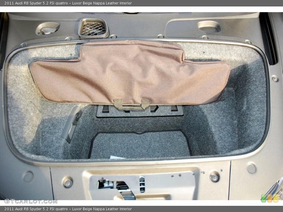 Luxor Beige Nappa Leather Interior Trunk for the 2011 Audi R8 Spyder 5.2 FSI quattro #39985684