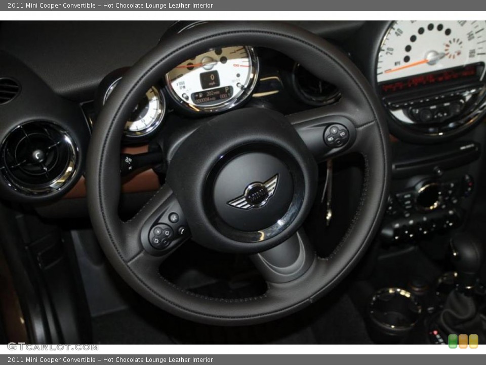 Hot Chocolate Lounge Leather Interior Steering Wheel for the 2011 Mini Cooper Convertible #39992256