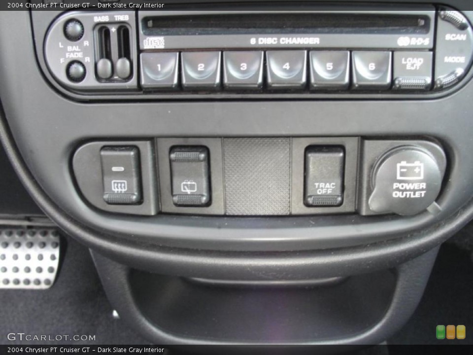 Dark Slate Gray Interior Controls for the 2004 Chrysler PT Cruiser GT #39992552