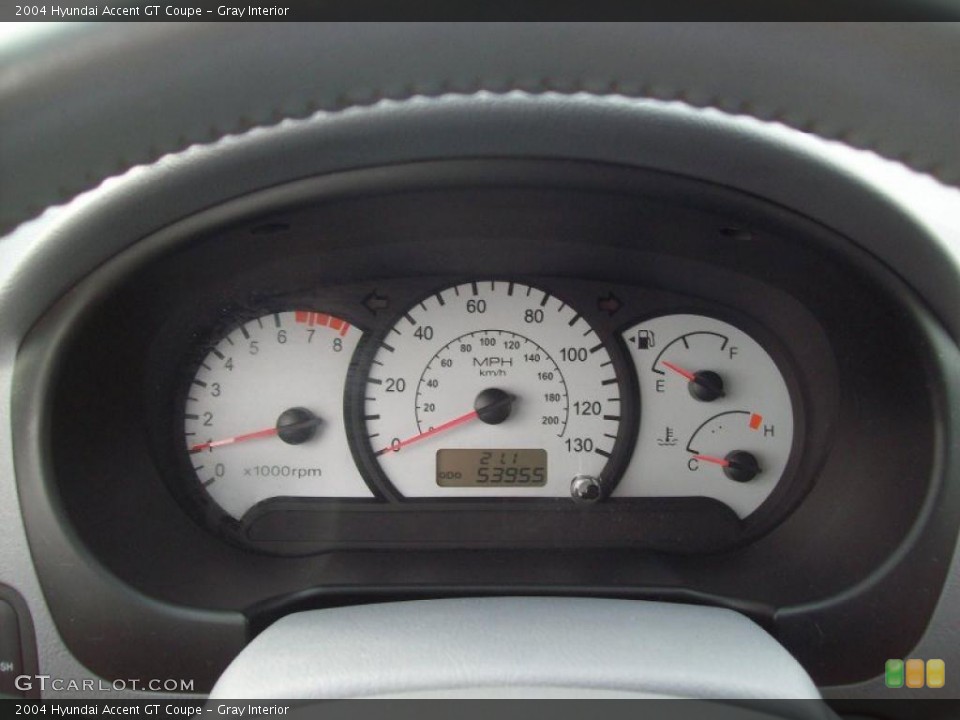 Gray Interior Gauges for the 2004 Hyundai Accent GT Coupe #39995168