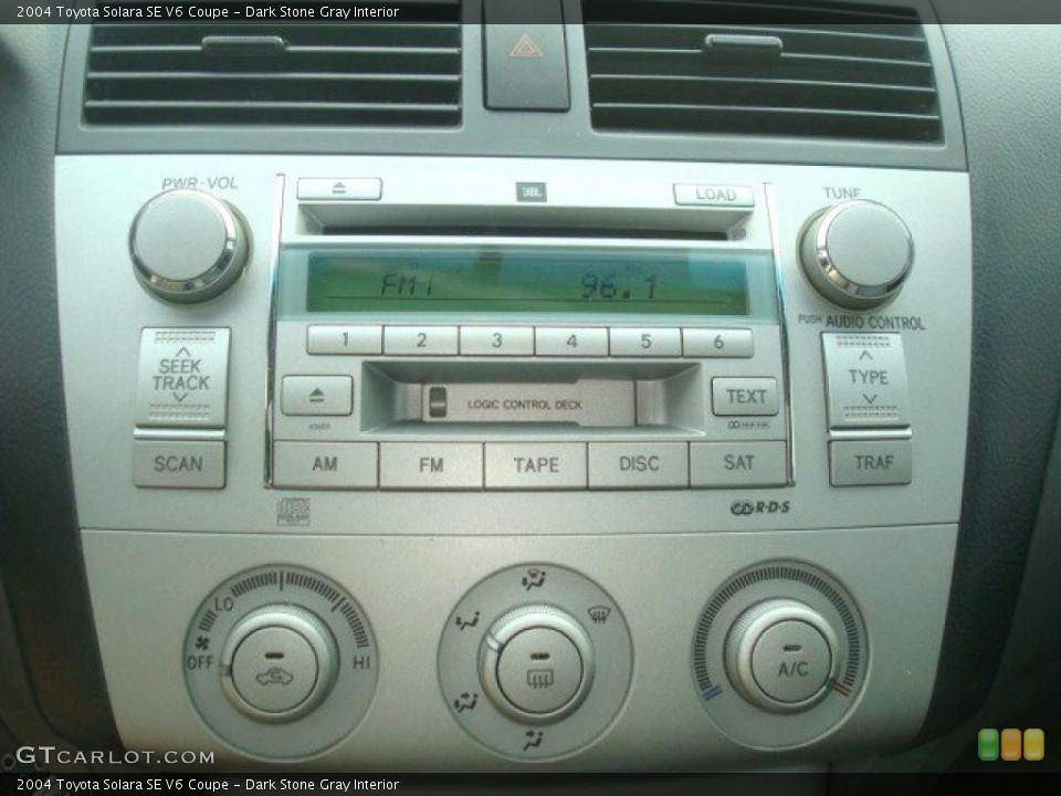 Dark Stone Gray Interior Controls for the 2004 Toyota Solara SE V6 Coupe #39997880