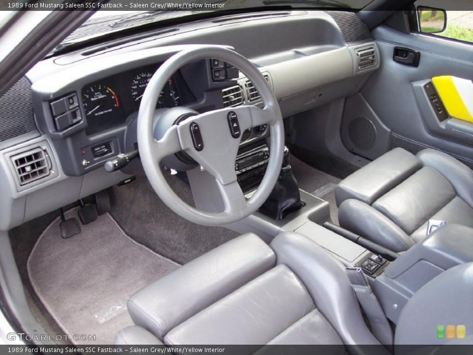 Saleen Grey/White/Yellow Interior Prime Interior for the 1989 Ford Mustang Saleen SSC Fastback #39998364