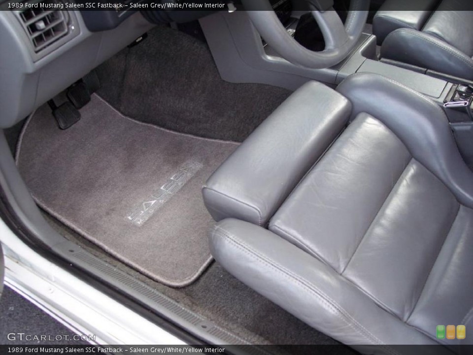 Saleen Grey/White/Yellow Interior Photo for the 1989 Ford Mustang Saleen SSC Fastback #39998396