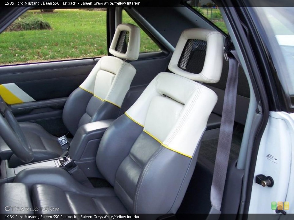 Saleen Grey/White/Yellow Interior Photo for the 1989 Ford Mustang Saleen SSC Fastback #39998428