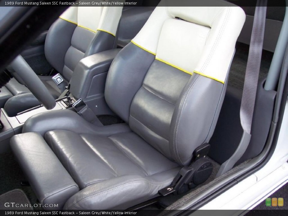 Saleen Grey/White/Yellow Interior Photo for the 1989 Ford Mustang Saleen SSC Fastback #39998452