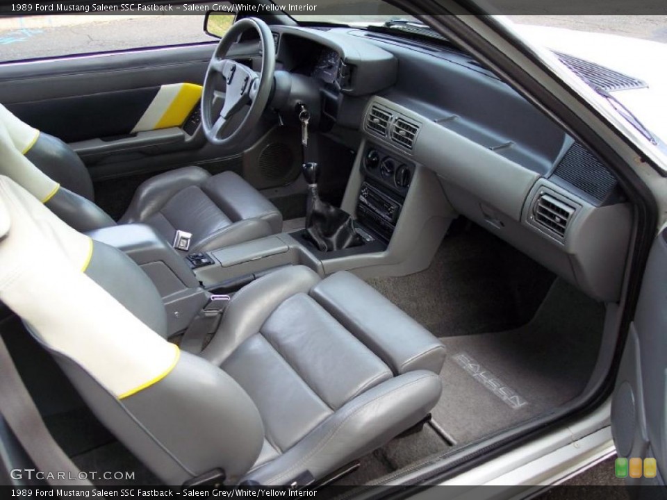 Saleen Grey/White/Yellow Interior Dashboard for the 1989 Ford Mustang Saleen SSC Fastback #39998468