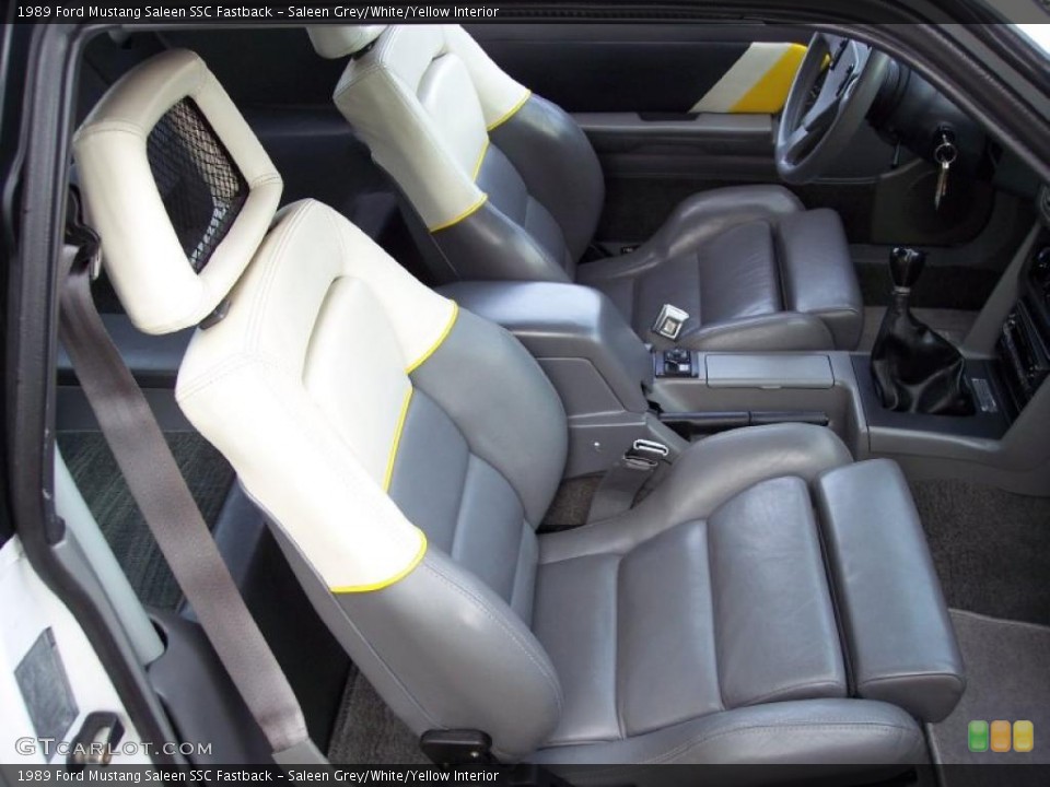 Saleen Grey/White/Yellow Interior Photo for the 1989 Ford Mustang Saleen SSC Fastback #39998484