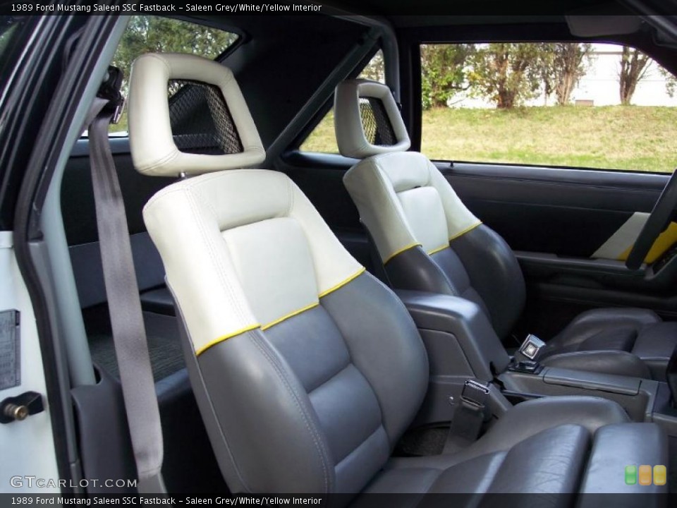 Saleen Grey/White/Yellow Interior Photo for the 1989 Ford Mustang Saleen SSC Fastback #39998500