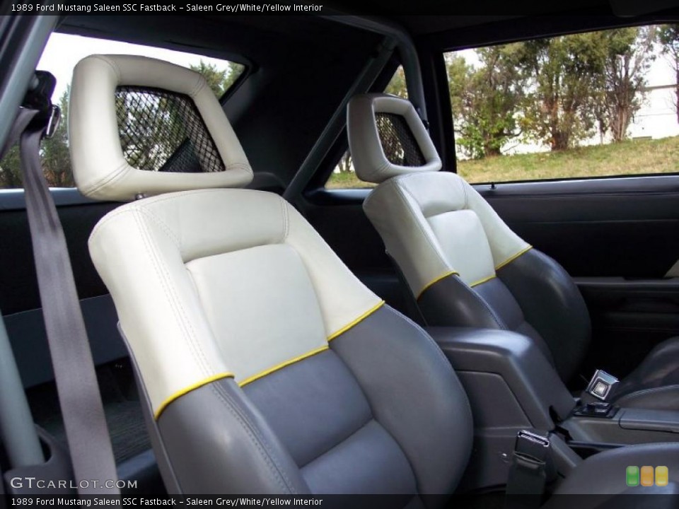 Saleen Grey/White/Yellow Interior Photo for the 1989 Ford Mustang Saleen SSC Fastback #39998512