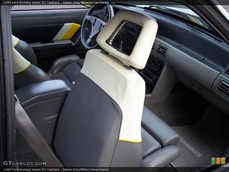 Saleen Grey/White/Yellow Interior Photo for the 1989 Ford Mustang Saleen SSC Fastback #39998560