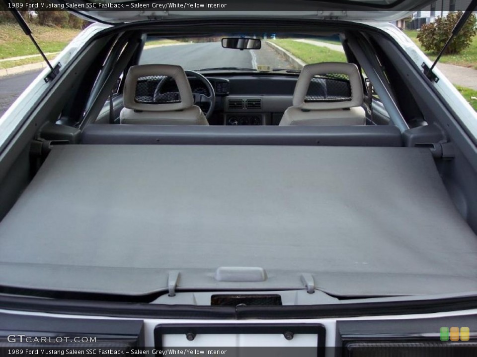 Saleen Grey/White/Yellow Interior Trunk for the 1989 Ford Mustang Saleen SSC Fastback #39998756