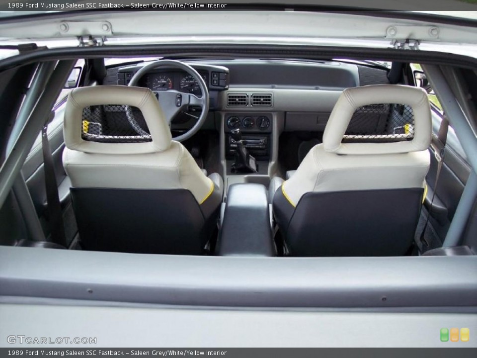 Saleen Grey/White/Yellow Interior Photo for the 1989 Ford Mustang Saleen SSC Fastback #39998768