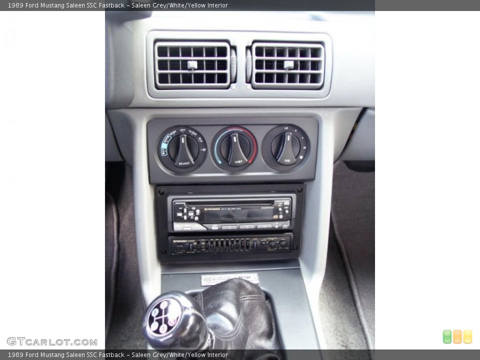 Saleen Grey/White/Yellow Interior Controls for the 1989 Ford Mustang Saleen SSC Fastback #39998860