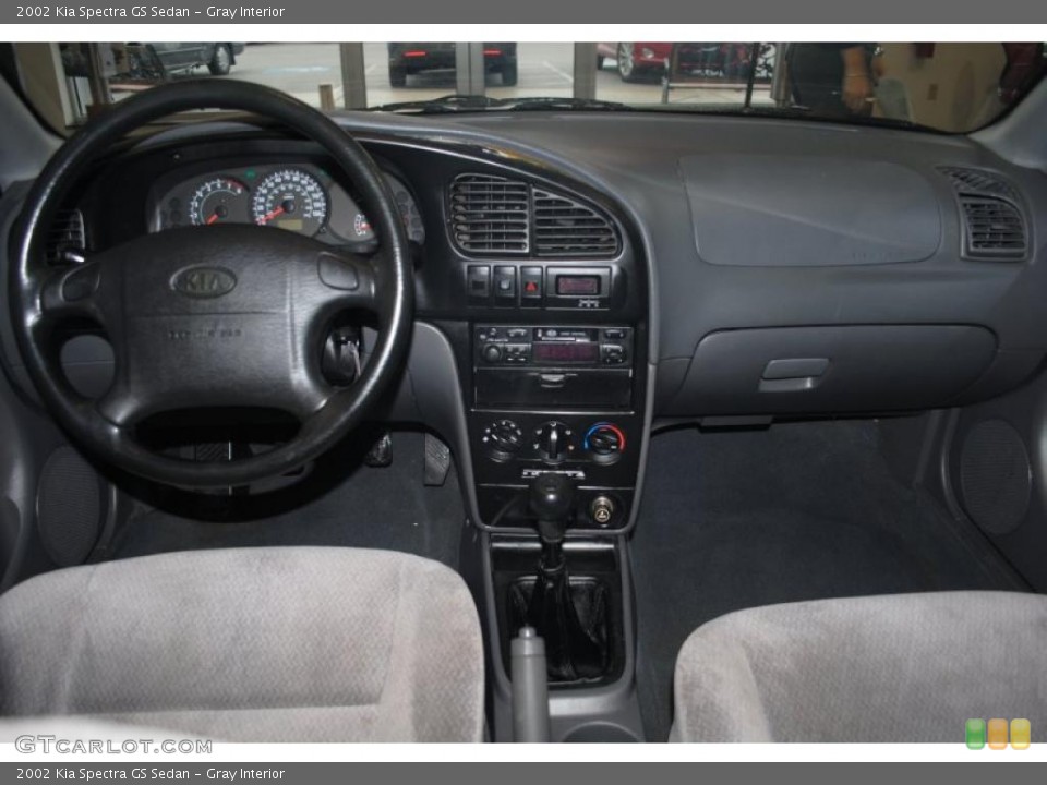 Gray Interior Prime Interior for the 2002 Kia Spectra GS Sedan #40012310