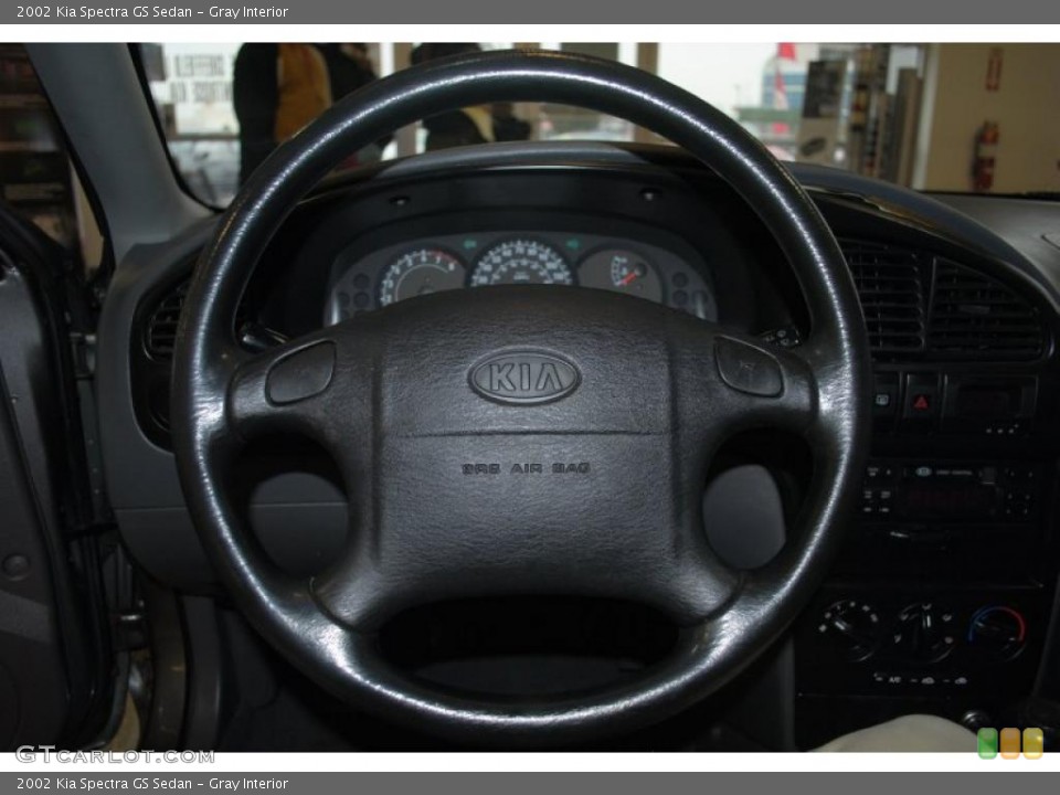 Gray Interior Steering Wheel for the 2002 Kia Spectra GS Sedan #40012574