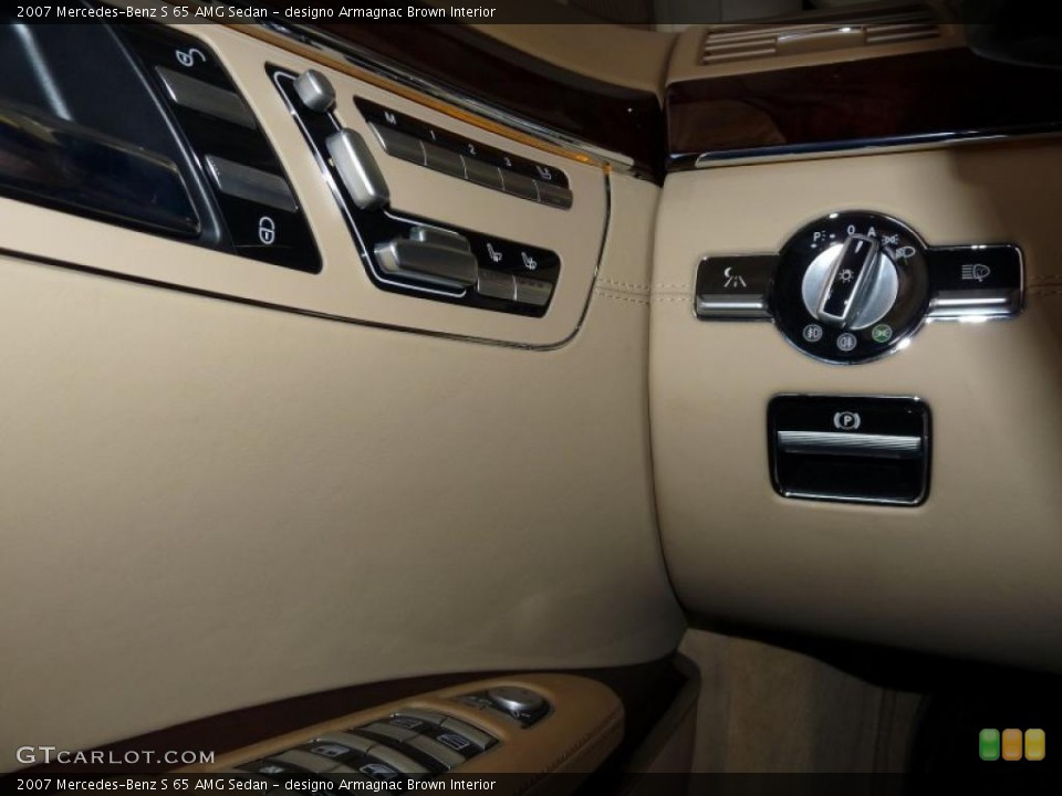 designo Armagnac Brown Interior Controls for the 2007 Mercedes-Benz S 65 AMG Sedan #40013814