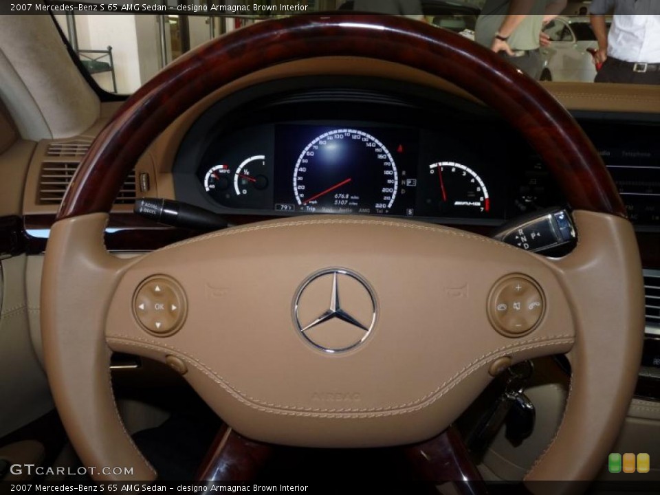 designo Armagnac Brown Interior Steering Wheel for the 2007 Mercedes-Benz S 65 AMG Sedan #40013834