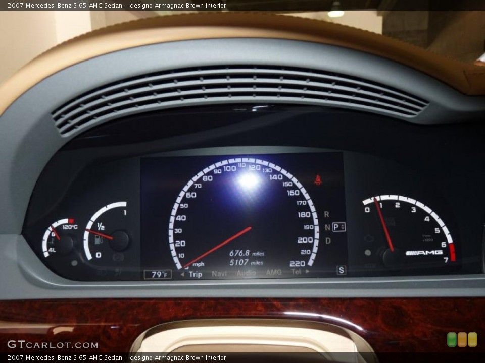 designo Armagnac Brown Interior Gauges for the 2007 Mercedes-Benz S 65 AMG Sedan #40013850