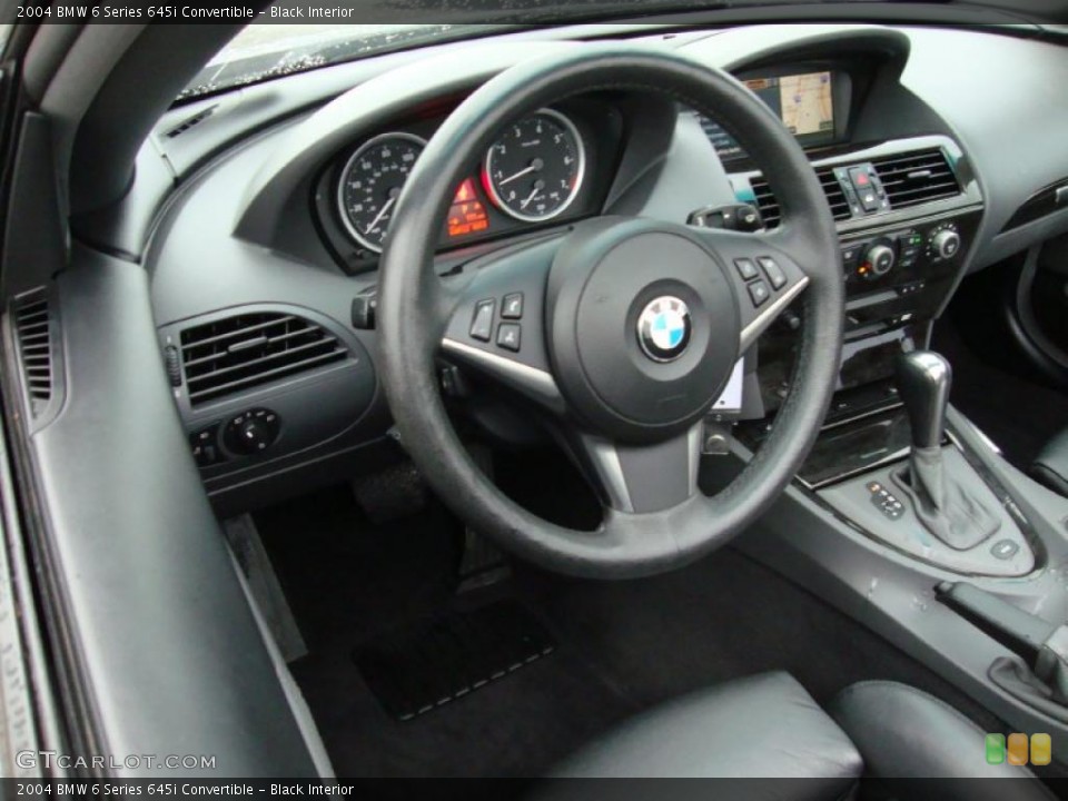 Black Interior Steering Wheel for the 2004 BMW 6 Series 645i Convertible #40017122