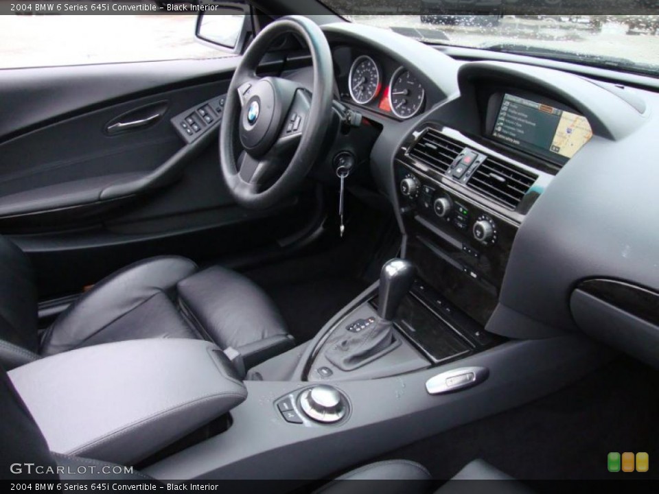 Black Interior Dashboard for the 2004 BMW 6 Series 645i Convertible #40017246