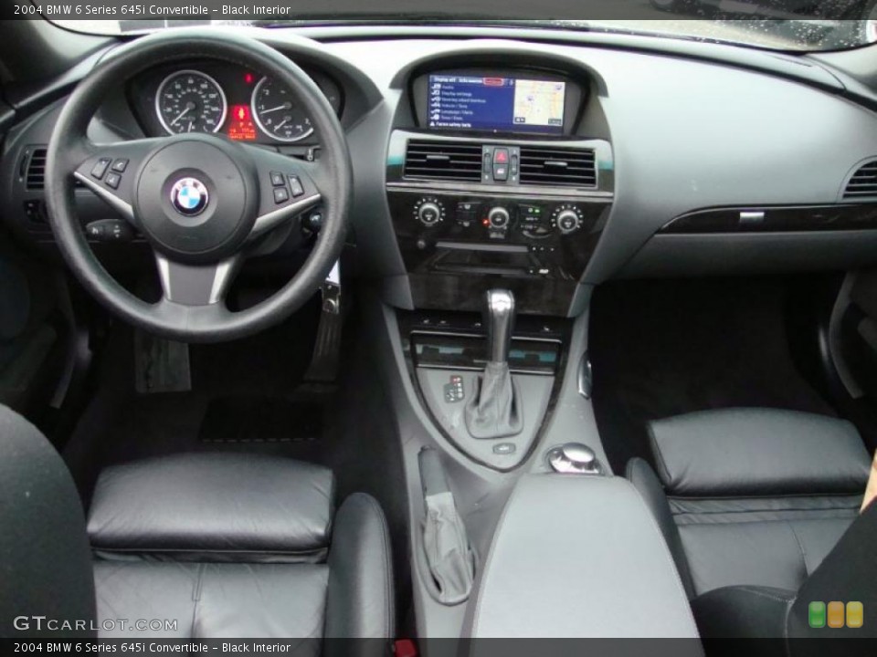 Black Interior Prime Interior for the 2004 BMW 6 Series 645i Convertible #40017366