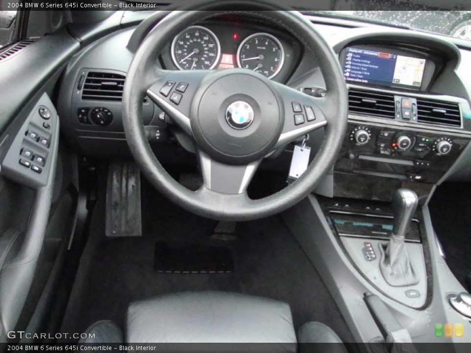 Black Interior Dashboard for the 2004 BMW 6 Series 645i Convertible #40017382