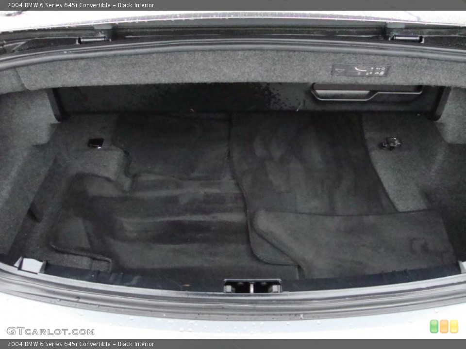 Black Interior Trunk for the 2004 BMW 6 Series 645i Convertible #40017562