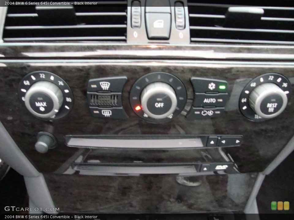 Black Interior Controls for the 2004 BMW 6 Series 645i Convertible #40017590