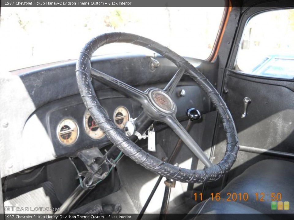Black Interior Steering Wheel for the 1937 Chevrolet Pickup Harley-Davidson Theme Custom #40021054