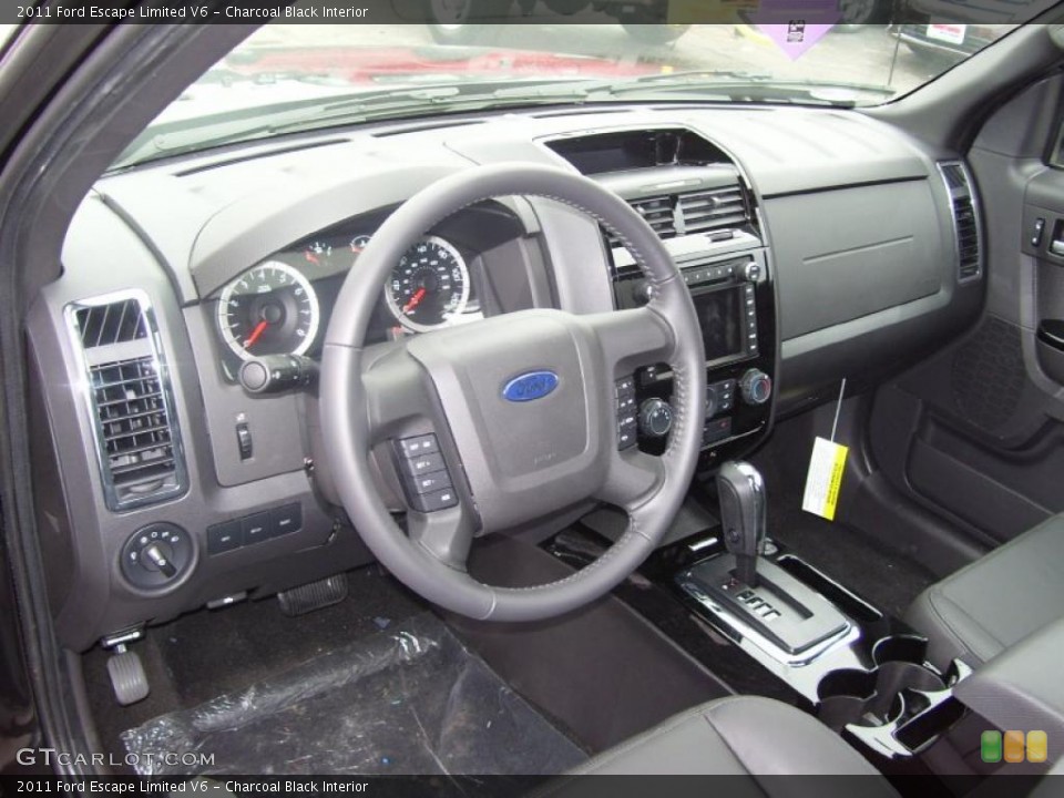 Charcoal Black Interior Prime Interior for the 2011 Ford Escape Limited V6 #40021962