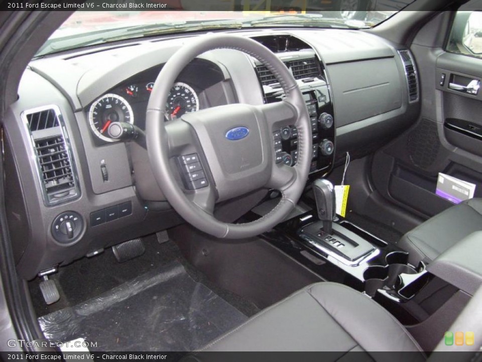 Charcoal Black Interior Prime Interior for the 2011 Ford Escape Limited V6 #40022476