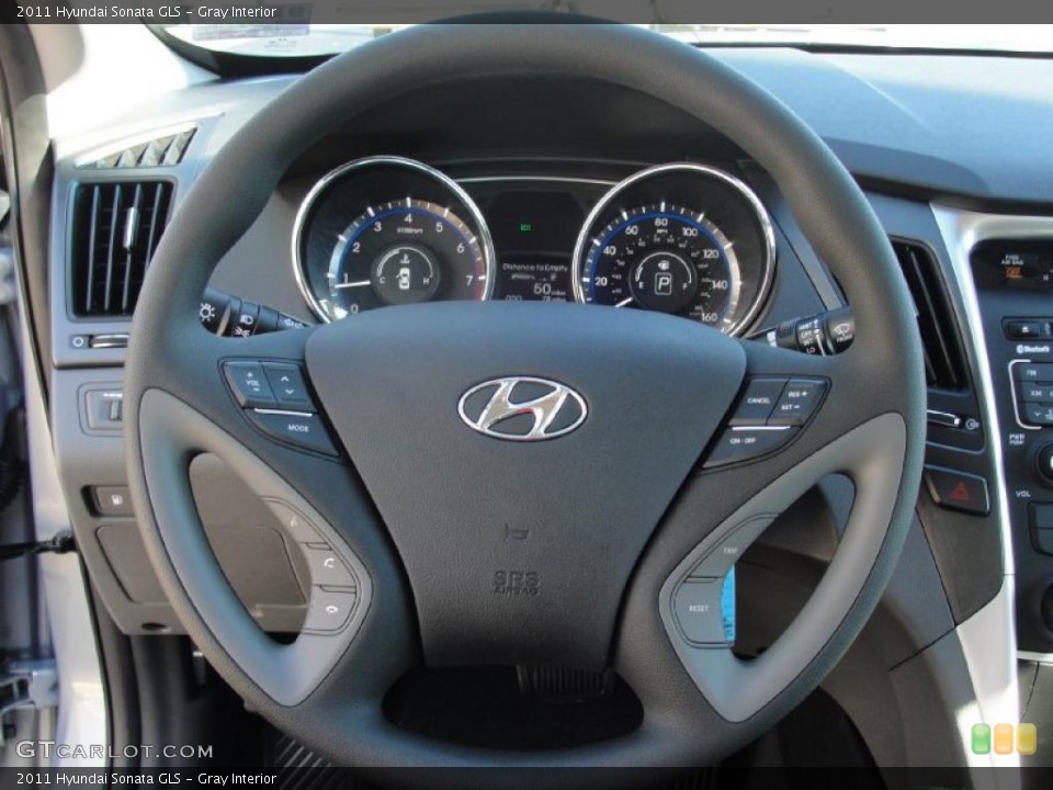 Gray Interior Steering Wheel for the 2011 Hyundai Sonata GLS #40028992