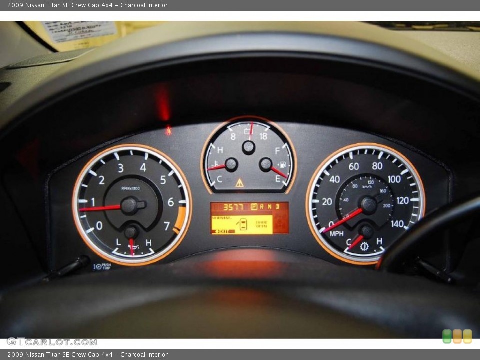 Charcoal Interior Gauges for the 2009 Nissan Titan SE Crew Cab 4x4 #40030079
