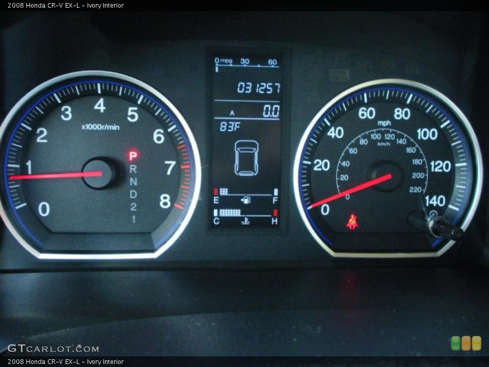 Ivory Interior Gauges for the 2008 Honda CR-V EX-L #40031706