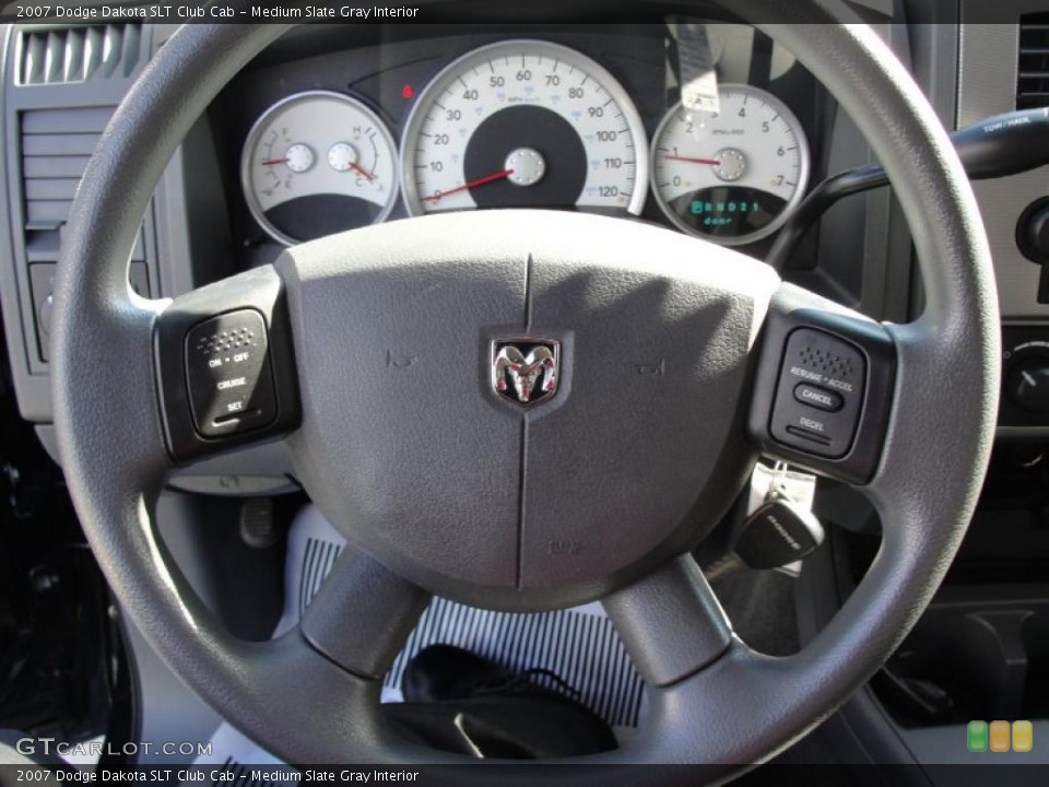 Medium Slate Gray Interior Steering Wheel for the 2007 Dodge Dakota SLT Club Cab #40035930
