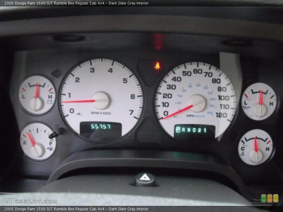 Dark Slate Gray Interior Gauges for the 2005 Dodge Ram 1500 SLT Rumble Bee Regular Cab 4x4 #40036555