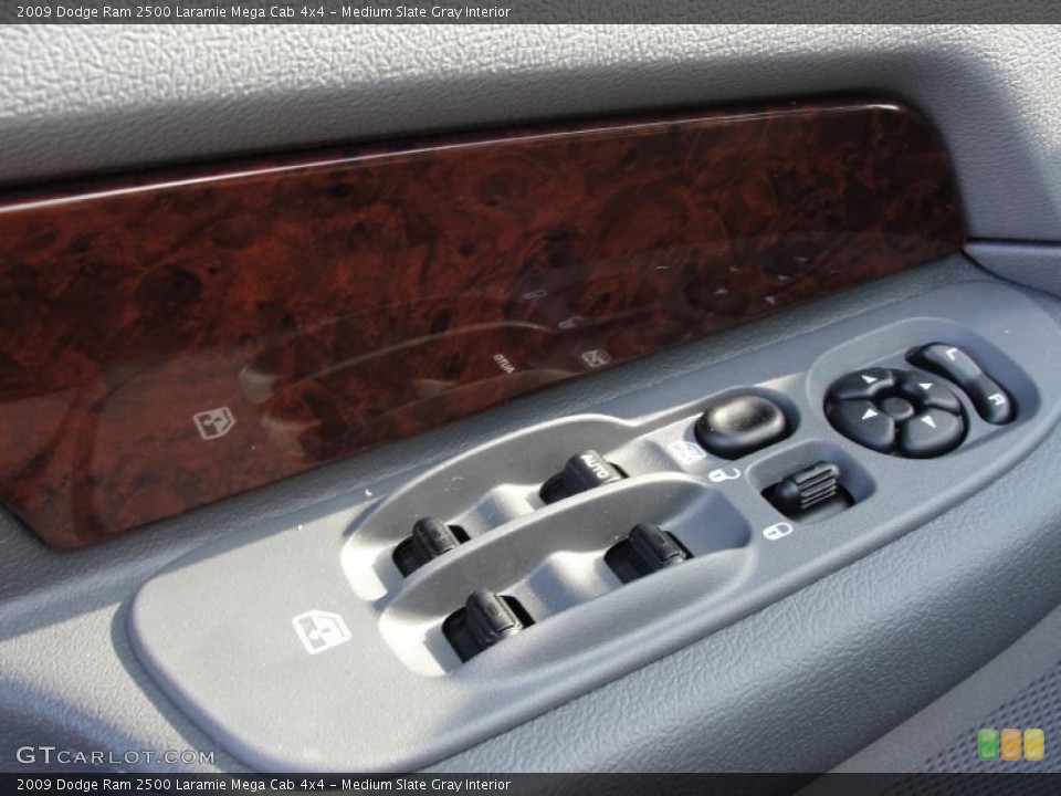 Medium Slate Gray Interior Controls for the 2009 Dodge Ram 2500 Laramie Mega Cab 4x4 #40038094
