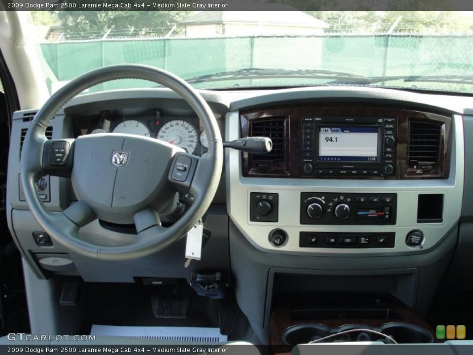 Medium Slate Gray Interior Dashboard for the 2009 Dodge Ram 2500 Laramie Mega Cab 4x4 #40038142