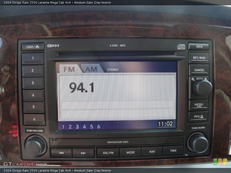 Medium Slate Gray Interior Controls for the 2009 Dodge Ram 2500 Laramie Mega Cab 4x4 #40038174