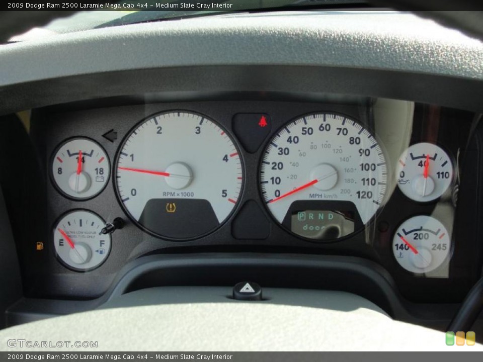Medium Slate Gray Interior Gauges for the 2009 Dodge Ram 2500 Laramie Mega Cab 4x4 #40038238