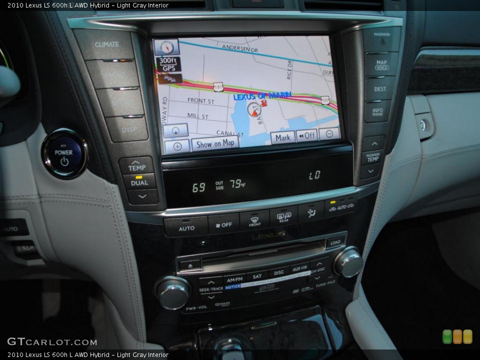 Light Gray Interior Navigation for the 2010 Lexus LS 600h L AWD Hybrid #40038534
