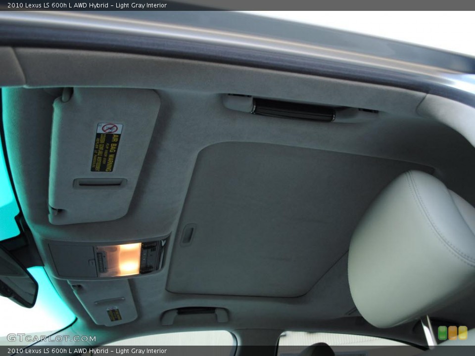 Light Gray Interior Sunroof for the 2010 Lexus LS 600h L AWD Hybrid #40038558