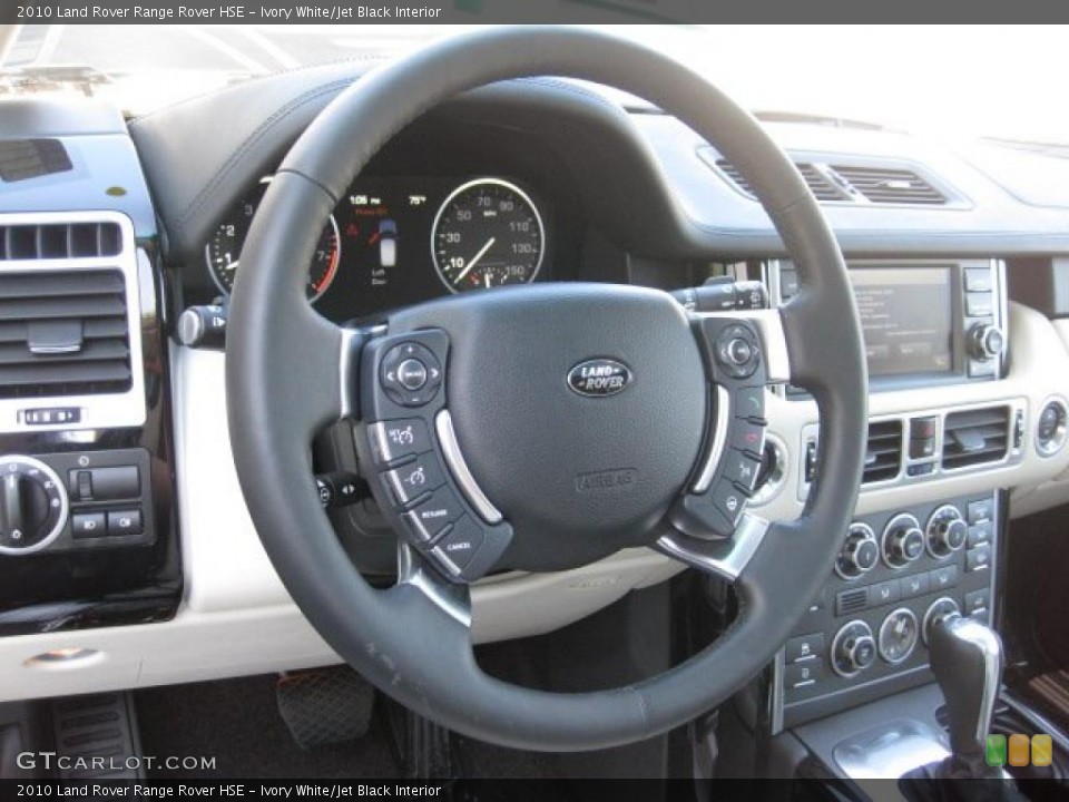 Ivory White/Jet Black Interior Steering Wheel for the 2010 Land Rover Range Rover HSE #40038706