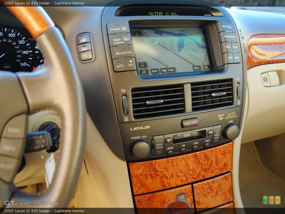 Cashmere Interior Navigation for the 2005 Lexus LS 430 Sedan #40038758