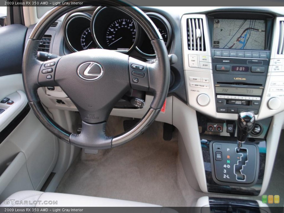 Light Gray Interior Dashboard for the 2009 Lexus RX 350 AWD #40038982