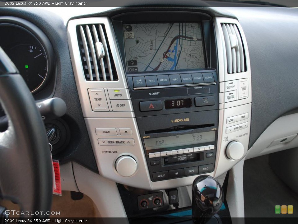 Light Gray Interior Navigation for the 2009 Lexus RX 350 AWD #40039054