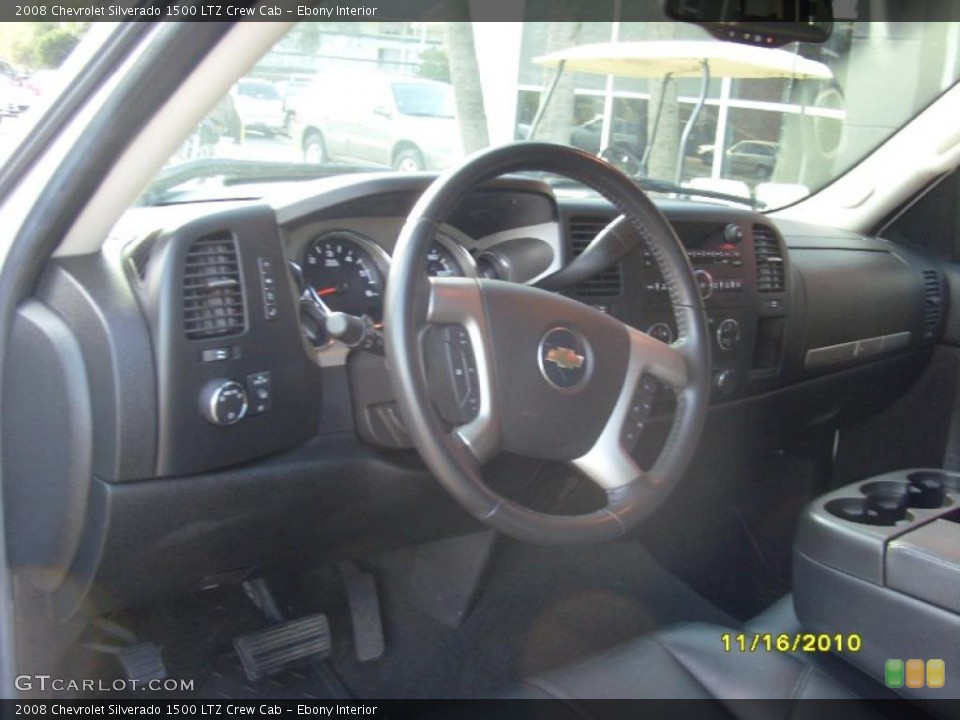 Ebony Interior Dashboard for the 2008 Chevrolet Silverado 1500 LTZ Crew Cab #40041030