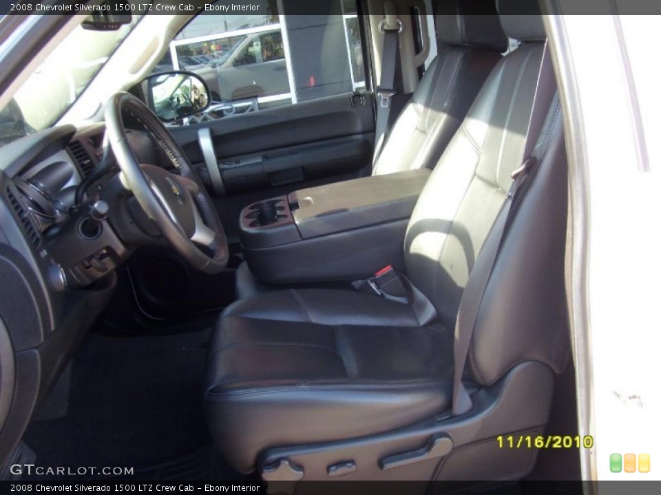 Ebony Interior Photo for the 2008 Chevrolet Silverado 1500 LTZ Crew Cab #40041038