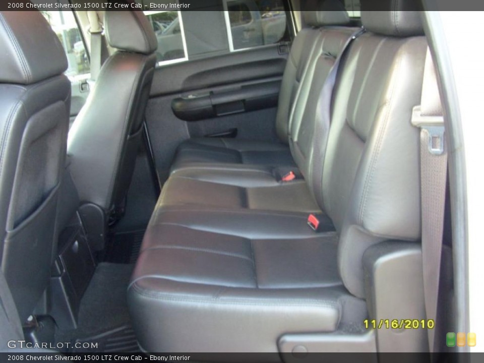Ebony Interior Photo for the 2008 Chevrolet Silverado 1500 LTZ Crew Cab #40041050